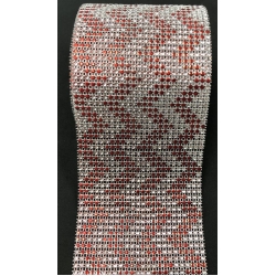 Diamond Wrap Chevron Red/Silver 4.5" 10y
